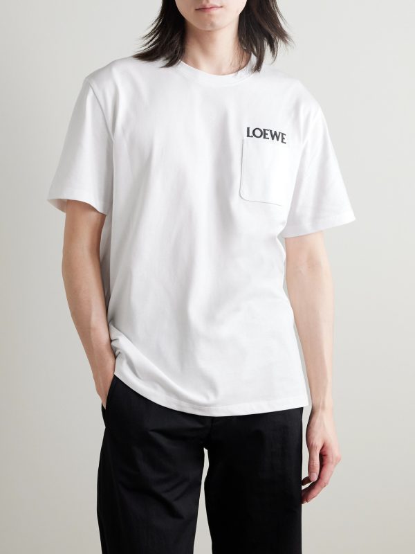 Logo-Embroidered Cotton-Blend Jersey T-Shirt - FR Logo-Embroidered Cotton-Blend Jersey T-Shirt - FR