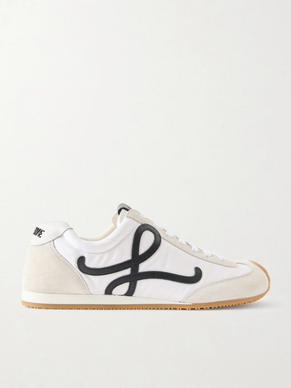 Ballet Runner 2.0 Logo-Appliquéd Shell, Suede and Leather Sneakers