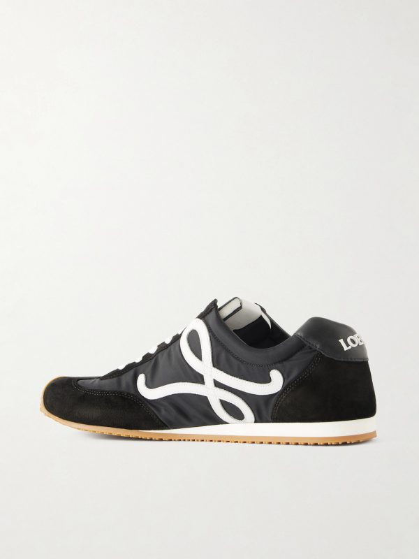 Ballet Runner 2.0 Logo-Appliquéd Shell, Suede and Leather Sneakers - BK Ballet Runner 2.0 Logo-Appliquéd Shell, Suede and Leather Sneakers - BK