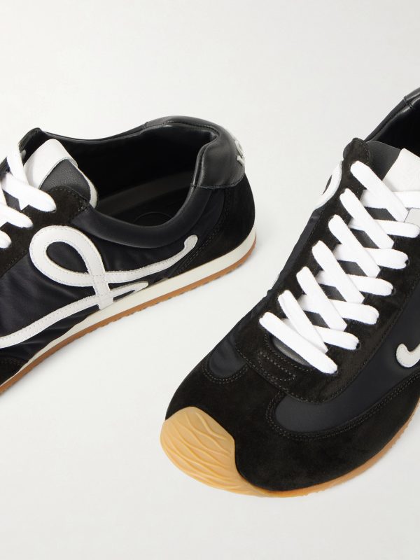 Ballet Runner 2.0 Logo-Appliquéd Shell, Suede and Leather Sneakers - CU Ballet Runner 2.0 Logo-Appliquéd Shell, Suede and Leather Sneakers - CU