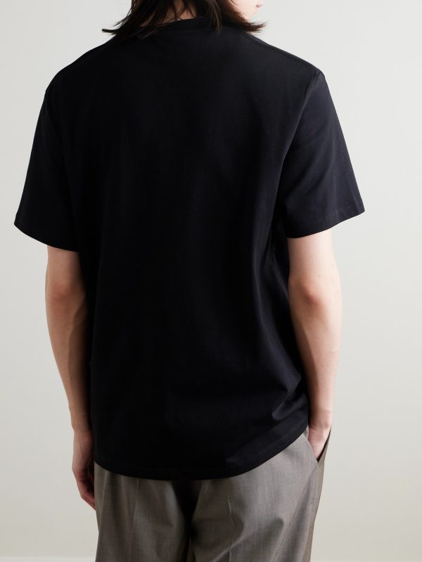 Logo-Embroidered Cotton-Jersey T-Shirt - BK Logo-Embroidered Cotton-Jersey T-Shirt - BK