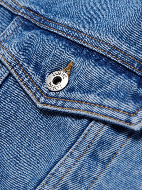Anagram Embroidered Denim Jacket - E1