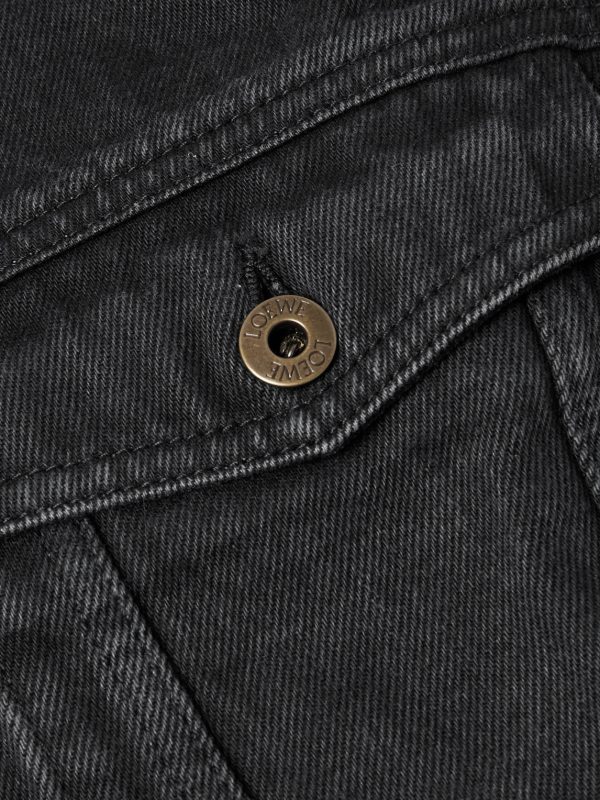 Anagram Logo-Appliquéd Denim Jacket - E1 Anagram Logo-Appliquéd Denim Jacket - E1