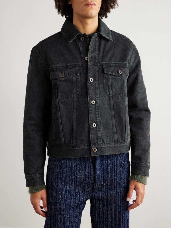 Anagram Logo-Appliquéd Denim Jacket - FR Anagram Logo-Appliquéd Denim Jacket - FR