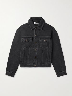 Anagram Logo-Appliquéd Denim Jacket