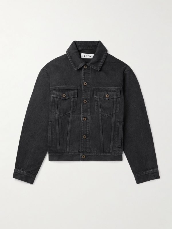 Anagram Logo-Appliquéd Denim Jacket Anagram Logo-Appliquéd Denim Jacket