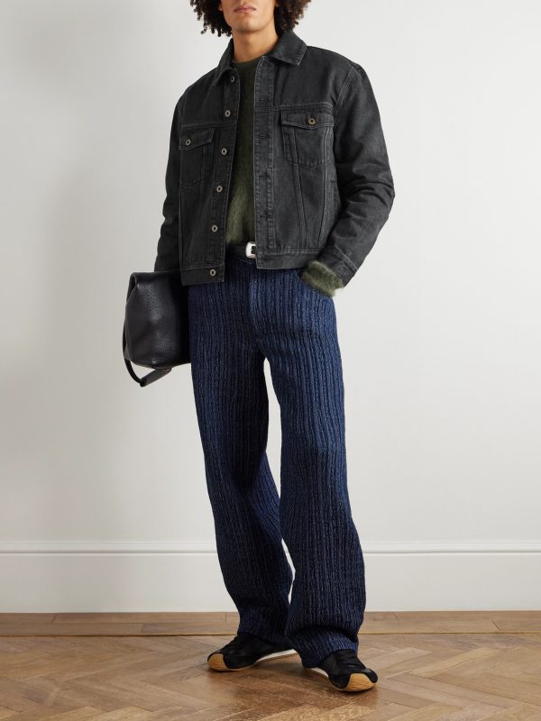 Anagram Logo-Appliquéd Denim Jacket - OU Anagram Logo-Appliquéd Denim Jacket - OU