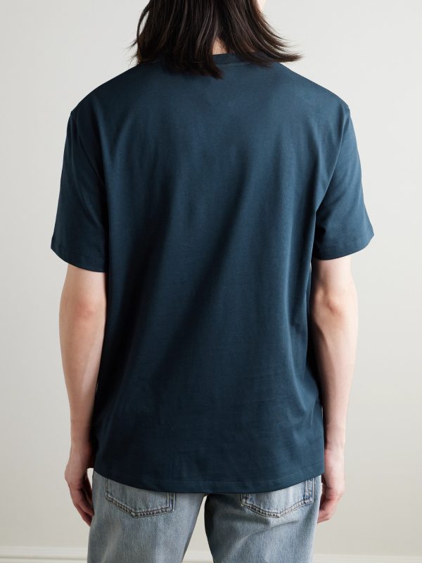 Logo-Embroidered Cotton-Jersey T-Shirt - BK Logo-Embroidered Cotton-Jersey T-Shirt - BK