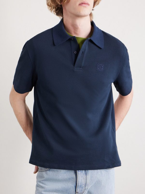 Slim-Fit Logo-Embroidered Cotton-Piqué Polo Shirt - FR