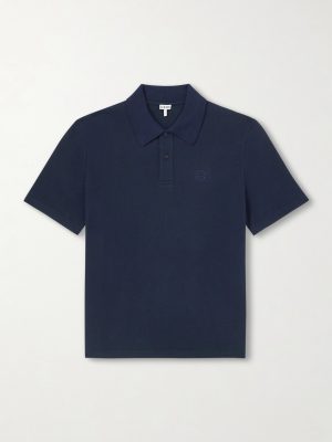Slim-Fit Logo-Embroidered Cotton-Piqué Polo Shirt Slim-Fit Logo-Embroidered Cotton-Piqué Polo Shirt