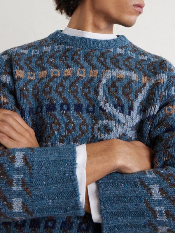 Logo-Intarsia Wool-Blend Sweater - CU Logo-Intarsia Wool-Blend Sweater - CU