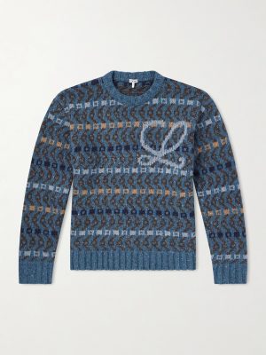 Logo-Intarsia Wool-Blend Sweater