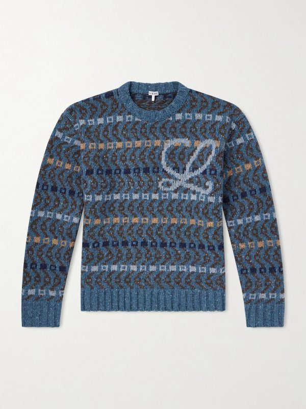 Logo-Intarsia Wool-Blend Sweater Logo-Intarsia Wool-Blend Sweater