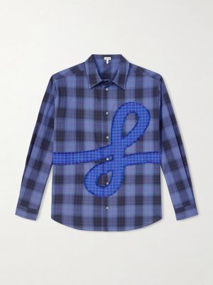 Logo-Appliquéd Checked Cotton Shirt