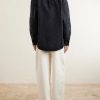 Anagram Logo-Embroidered Denim Overshirt - BK