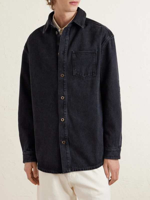 Anagram Logo-Embroidered Denim Overshirt - FR