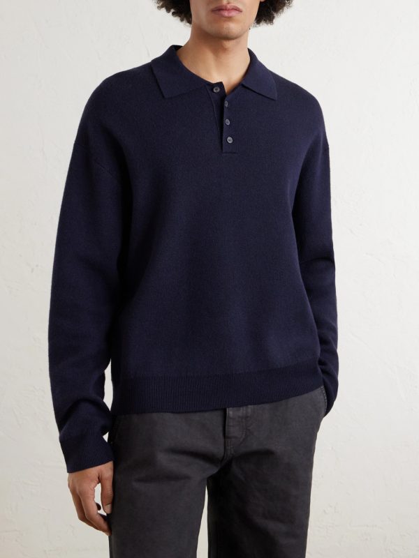 Wool-Blend Polo Sweater - FR