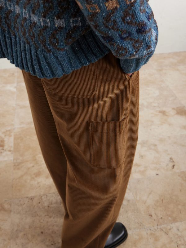 Straight-Leg Cotton-Corduroy Trousers - E1