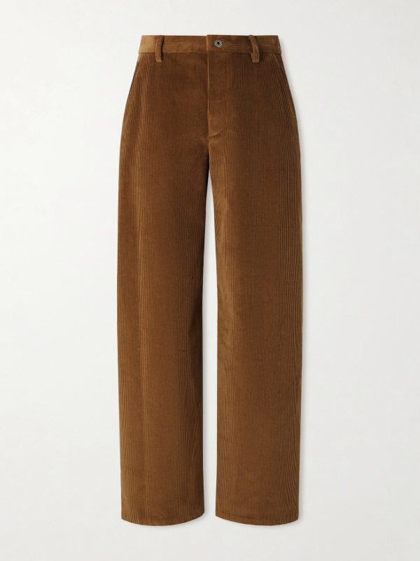 Straight-Leg Cotton-Corduroy Trousers