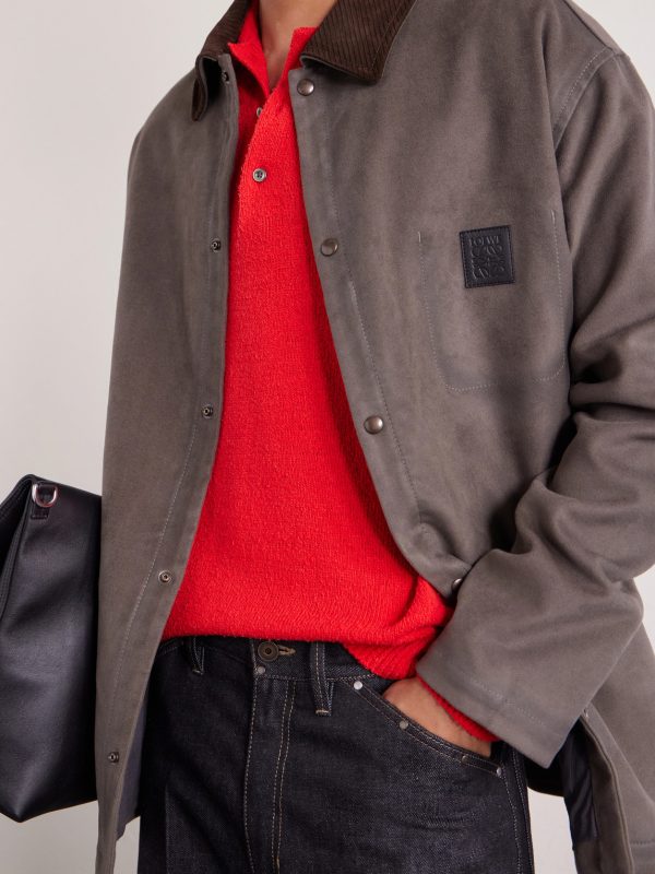 Logo-Appliquéd Corduroy-Trimmed Woven Overshirt - CU Logo-Appliquéd Corduroy-Trimmed Woven Overshirt - CU