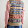 Fair Isle Cotton and Linen-Blend Intarsia Vest - BK Fair Isle Cotton and Linen-Blend Intarsia Vest - BK