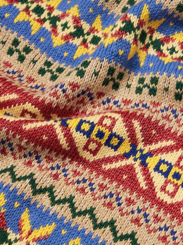 Fair Isle Cotton and Linen-Blend Intarsia Vest - CU Fair Isle Cotton and Linen-Blend Intarsia Vest - CU