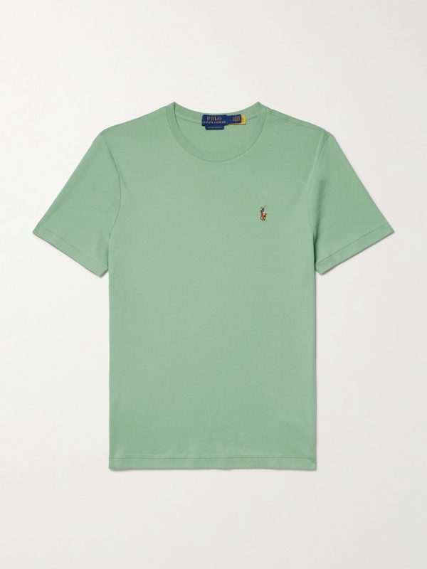 Logo-Embroidered Cotton-Jersey T-Shirt Logo-Embroidered Cotton-Jersey T-Shirt