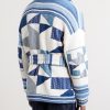 Shawl-Collar Patchwork Cotton and Linen-Blend Cardigan - BK Shawl-Collar Patchwork Cotton and Linen-Blend Cardigan - BK