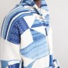 Shawl-Collar Patchwork Cotton and Linen-Blend Cardigan - CU Shawl-Collar Patchwork Cotton and Linen-Blend Cardigan - CU