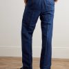 Straight-Leg Linen and Cotton-Blend Trousers - BK Straight-Leg Linen and Cotton-Blend Trousers - BK