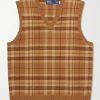 Checked Cashmere Vest
