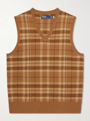 Checked Cashmere Vest