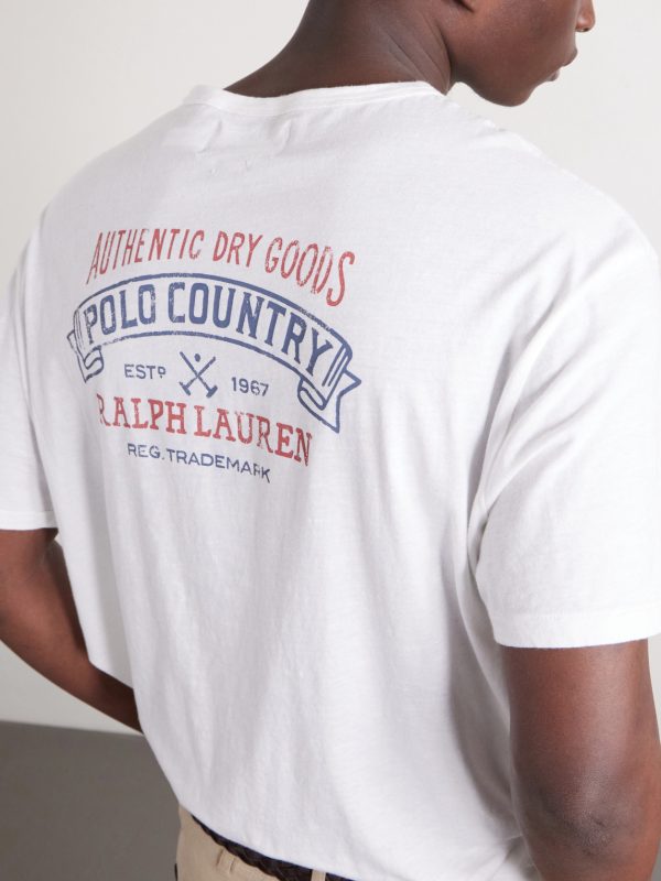 Polo Country Logo-Print Cotton T-Shirt - E1 Polo Country Logo-Print Cotton T-Shirt - E1