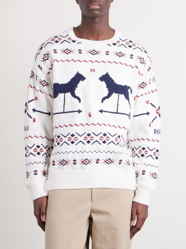 Weathervane Intarsia Cotton, Linen and Cashmere-Blend Sweater - FR Weathervane Intarsia Cotton, Linen and Cashmere-Blend Sweater - FR