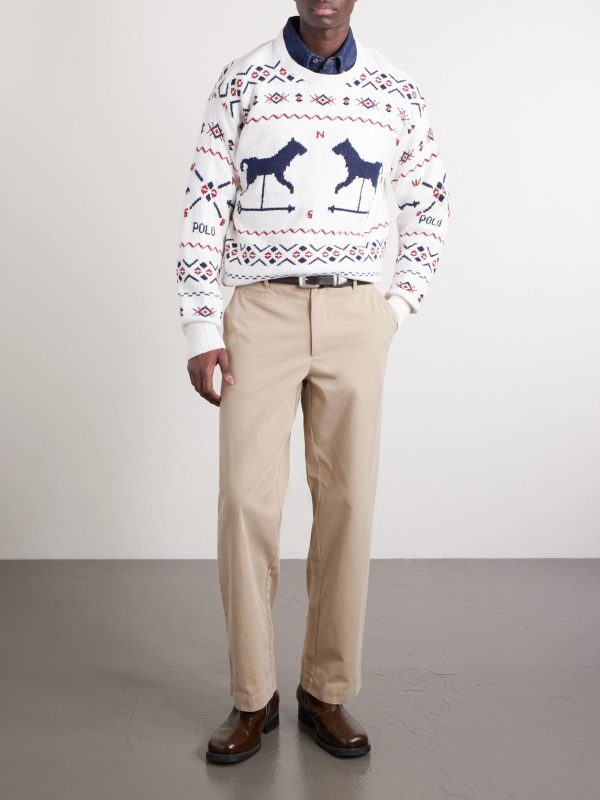 Weathervane Intarsia Cotton, Linen and Cashmere-Blend Sweater - OU Weathervane Intarsia Cotton, Linen and Cashmere-Blend Sweater - OU
