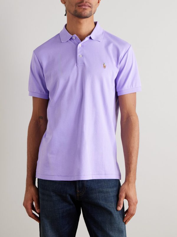 Logo-Embroidered Cotton-Piqué Polo Shirt - FR Logo-Embroidered Cotton-Piqué Polo Shirt - FR