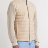 Logo-Appliquéd Quilted Linen Zip-Up Sweater - FR