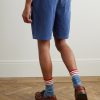 Straight-Leg Logo-Embroidered Cotton-Corduroy Drawstring Shorts - BK Straight-Leg Logo-Embroidered Cotton-Corduroy Drawstring Shorts - BK
