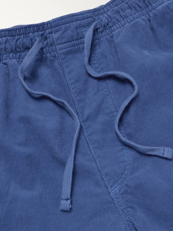 Straight-Leg Logo-Embroidered Cotton-Corduroy Drawstring Shorts - E1 Straight-Leg Logo-Embroidered Cotton-Corduroy Drawstring Shorts - E1