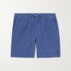 Straight-Leg Logo-Embroidered Cotton-Corduroy Drawstring Shorts Straight-Leg Logo-Embroidered Cotton-Corduroy Drawstring Shorts