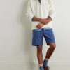 Straight-Leg Logo-Embroidered Cotton-Corduroy Drawstring Shorts - OU Straight-Leg Logo-Embroidered Cotton-Corduroy Drawstring Shorts - OU