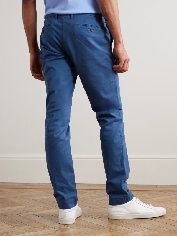 Greenwich Straight-Leg Cotton-Blend Trousers - BK