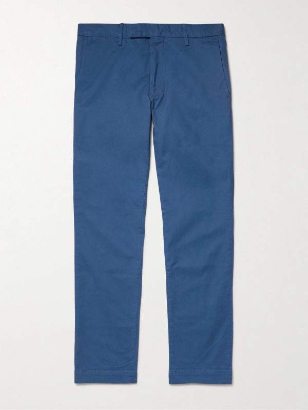 Greenwich Straight-Leg Cotton-Blend Trousers