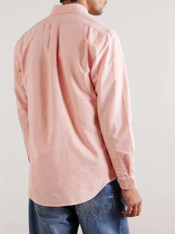 Button-Down Logo-Embroidered Cotton Oxford Shirt - BK Button-Down Logo-Embroidered Cotton Oxford Shirt - BK