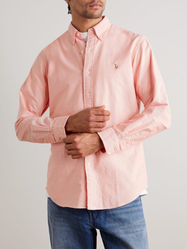 Button-Down Logo-Embroidered Cotton Oxford Shirt - FR Button-Down Logo-Embroidered Cotton Oxford Shirt - FR