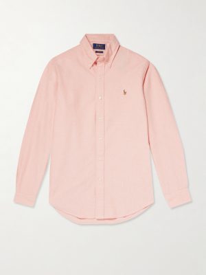 Button-Down Logo-Embroidered Cotton Oxford Shirt Button-Down Logo-Embroidered Cotton Oxford Shirt