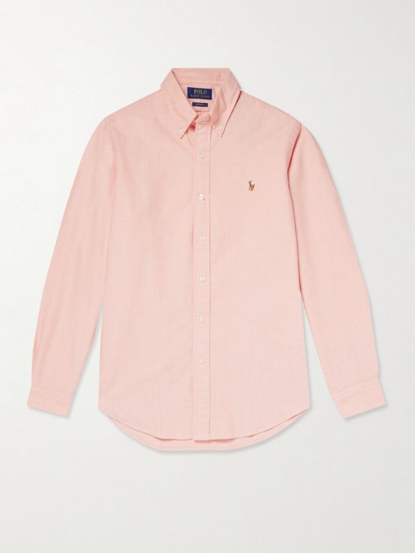 Button-Down Logo-Embroidered Cotton Oxford Shirt Button-Down Logo-Embroidered Cotton Oxford Shirt