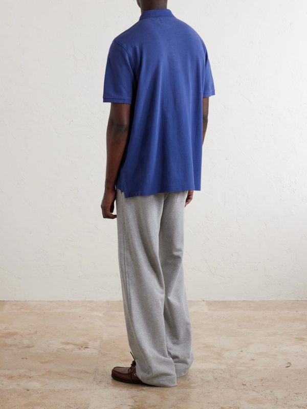 Embroidered Cotton-Piqué Polo Shirt - BK Embroidered Cotton-Piqué Polo Shirt - BK