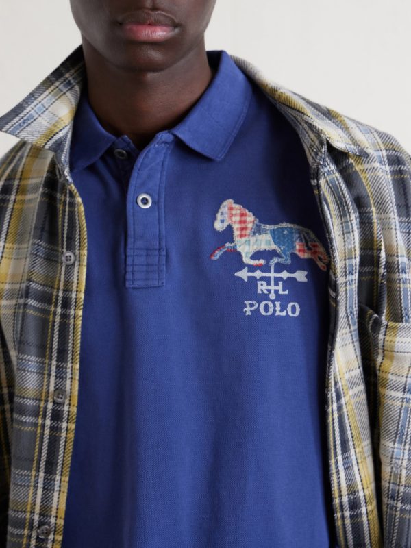 Embroidered Cotton-Piqué Polo Shirt - CU Embroidered Cotton-Piqué Polo Shirt - CU