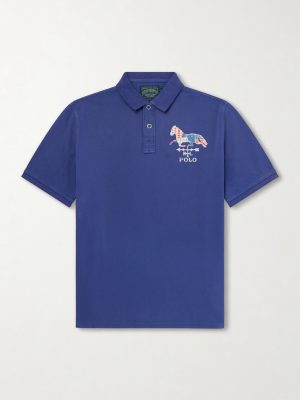 Embroidered Cotton-Piqué Polo Shirt Embroidered Cotton-Piqué Polo Shirt